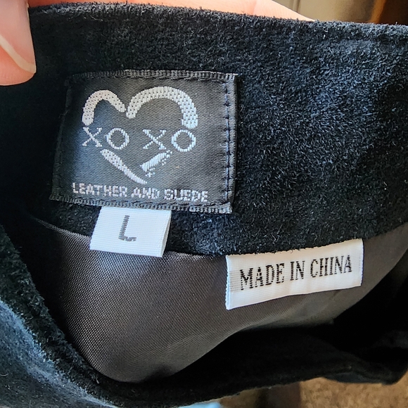 Vintage Genuine Suede Leather Mini Skirt - Picture 3 of 4